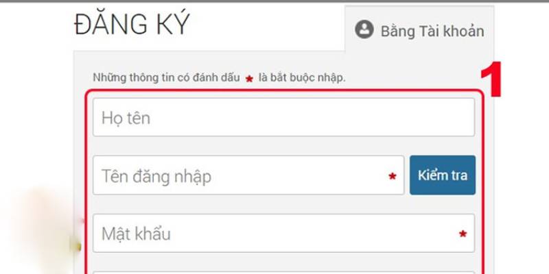 Đăng ký 2 Thông tin mở tài khoản nhà cái VB 777
